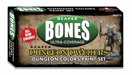 Reaper Miniatures 09975: MSP Bones: Dungeon Dwellers Paint Set - Dungeon Colors Set