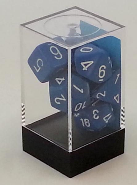 Opaque Blue 7 Dice Polyhedral Set