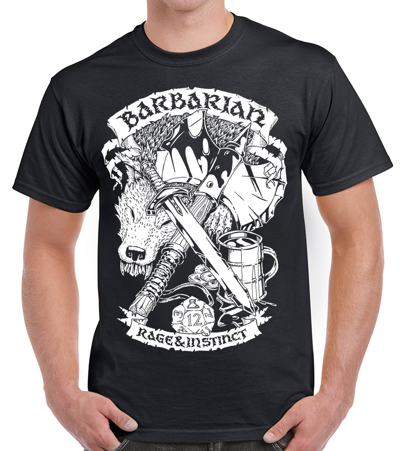 Fantasy RPG T-Shirt - Barbarian