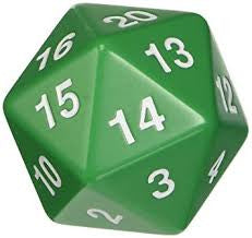 Giant 55mm 20 sided dice (d20)