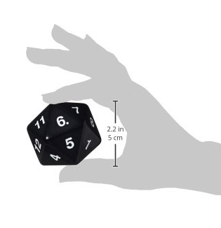 Giant 55mm 20 sided dice (d20)